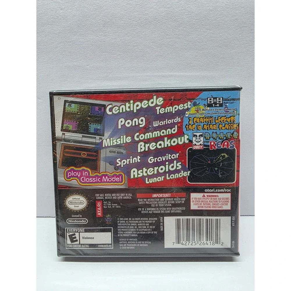 Nintendo DS Retro Atari Classics 10 Games Factory Sealed New